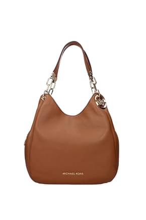 Michael Kors Shoulder bags lillie lg Women Leather Brown Luggage