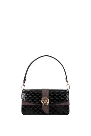 Michael Kors Handbags greenwich md Women Patent Leather Black Brown