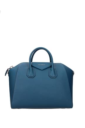 Givenchy Handtaschen antigona Damen Leder Blau Ozean