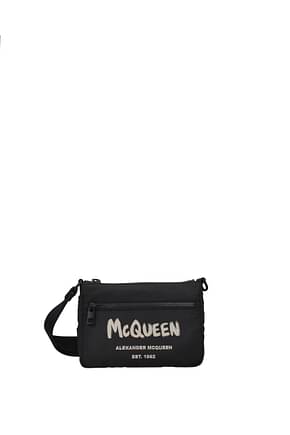 Alexander McQueen Crossbody Bag Men Fabric  Black