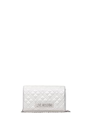 Love Moschino Crossbody Bag Women Polyurethane Silver