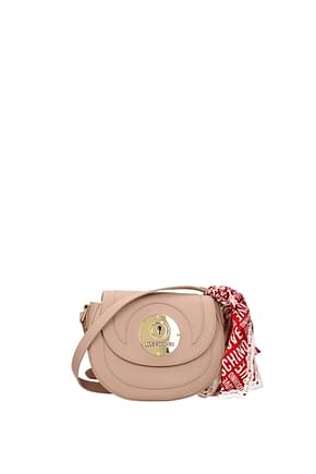 Love Moschino حقيبة كروس بودي نساء البولي يوريثين لون القرنفل عارية الوردي