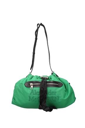 Alexander McQueen Bolsos con bandolera Mujer Tejido Verde