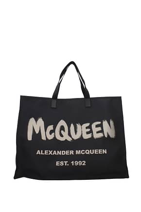 Alexander McQueen हैंडबैग पुरुषों कपड़ा काली
