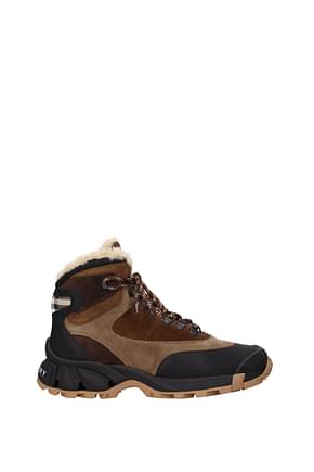 Burberry Ankle Boot Men Suede Brown Brick