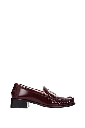Roger Vivier Loafers Women Patent Leather Red Bordeaux