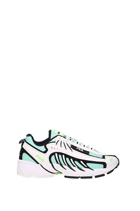 MSGM Sneakers x fila Donna Tessuto Bianco Verde Acqua