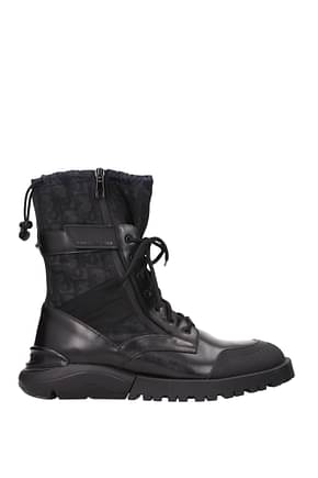 Christian Dior Ankle Boot combat Men Leather Gray Black