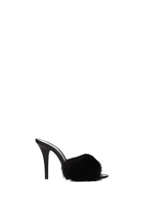 Saint Laurent Sandals Women Mink Black