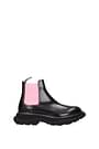 Alexander McQueen Ankle boots Women Leather Black Pink