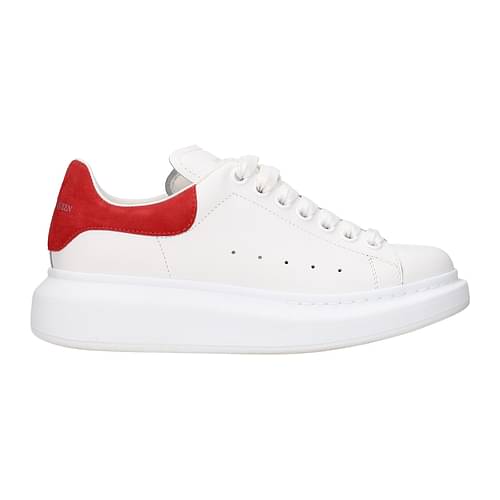 Cumbre reptiles Actriz Alexander McQueen Sneakers oversize Women 553770WHGP79676 Leather White Red  425€