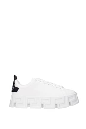 Versace Sneakers labyrinth Men Leather White Black