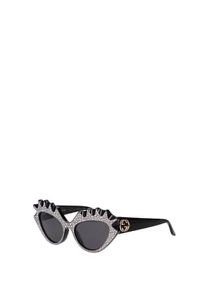 Gucci धूप का चश्मा महिलाओं एसीटेट काली