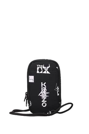 Kenzo Crossbody Bag phone holder Men Fabric  Black