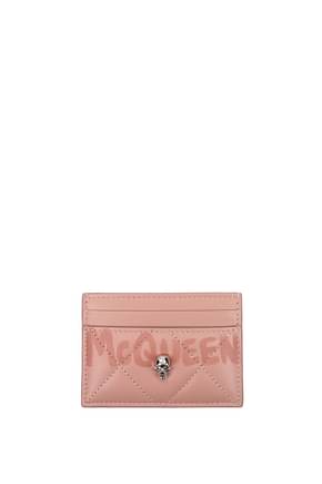 Alexander McQueen Portadocumentos Mujer Piel Rosa