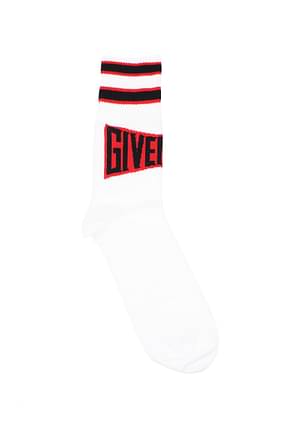 Givenchy Socks Men Cotton White Red