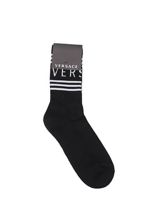 Versace Socks Men Cotton Black