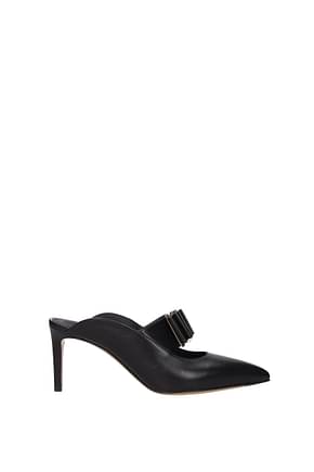 Salvatore Ferragamo Sandals Women Leather Black
