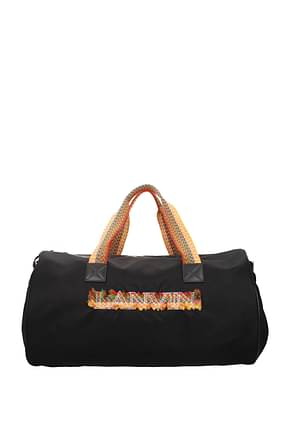 Lanvin यात्रा बैग पुरुषों नायलॉन काली
