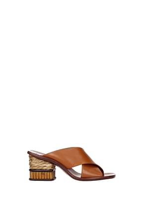 Chloé Sandals Women Leather Brown