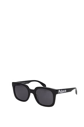 Alexander McQueen धूप का चश्मा पुरुषों एसीटेट काली