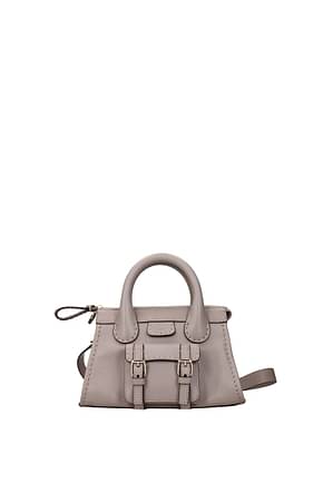 Chloé Handbags edith Women Leather Gray Light Grey
