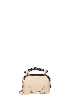 Chloé Crossbody Bag daria Women Leather Beige Cream