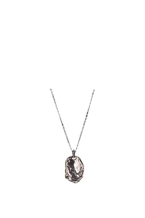Alexander McQueen Colliers oyster shell Homme Argent Argent