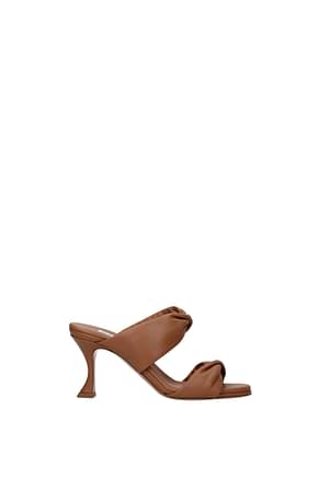 Aquazzura Sandals Women Leather Brown Leather