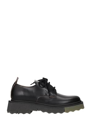 Off-White Lace up and Monkstrap Men Leather Black