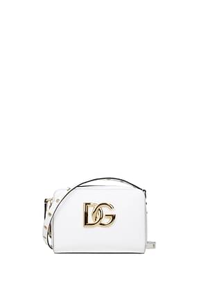 Dolce&Gabbana Umhängetaschen Damen Leder Weiß Optic White