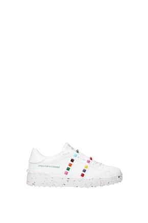 Valentino Garavani Sneakers Women Leather White Multicolor