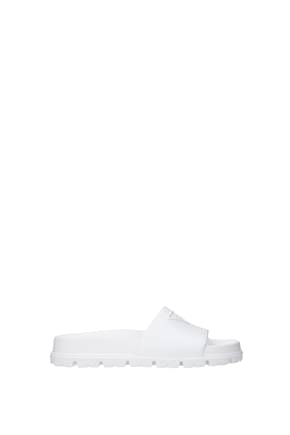 Prada Slippers and clogs Women Rubber White