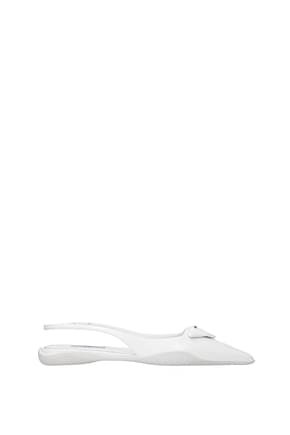 Prada Sandales Femme Cuir Blanc Blanc Optique