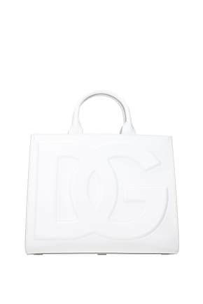 Dolce&Gabbana Bolsos de mano Mujer Piel Blanco Blanco Óptico