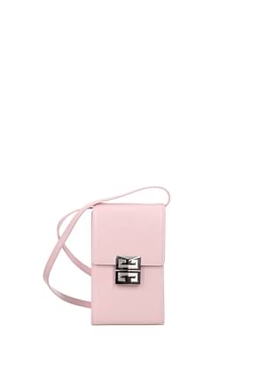 Givenchy حقيبة كروس بودي 4g vertical نساء جلد لون القرنفل الوردي الناعم
