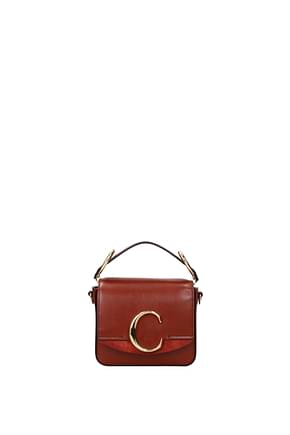 Chloé Handbags Women Leather Brown Sepia