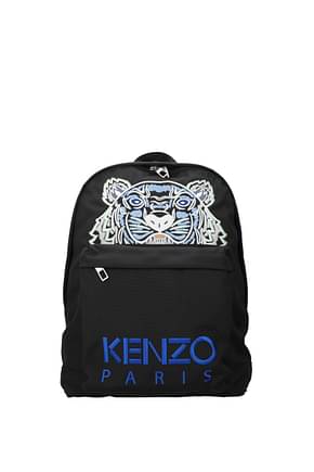 Kenzo 背包和腰包 男士 布料 黑色 电蓝