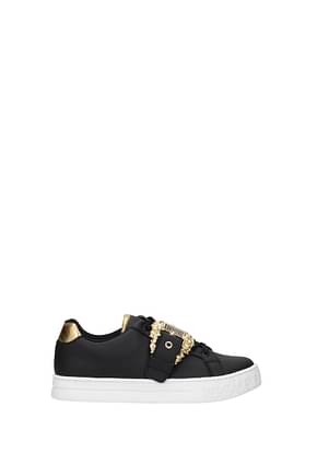 Versace Jeans Sneakers couture Women Leather Black