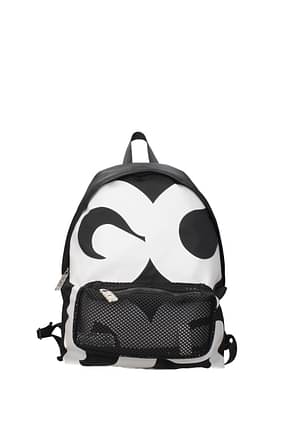 GCDS Backpack and bumbags Men Fabric  Black White