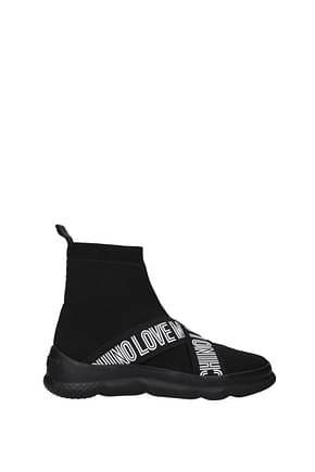 Love Moschino Sneakers Women Fabric  Black Black