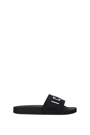 Dsquared2 Slippers and clogs icon Men Rubber Black