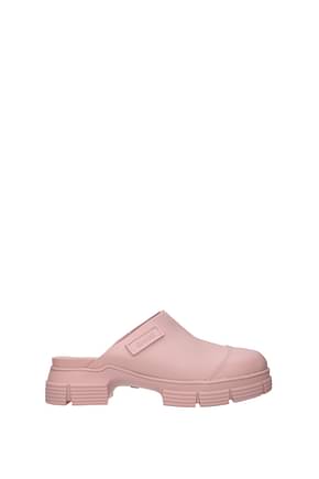 Ganni Slippers and clogs Women Rubber Pink Opal