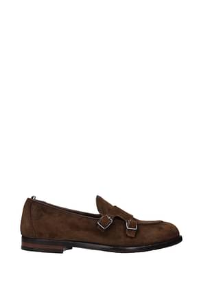 Officine Creative Loafers Men Suede Brown Wood