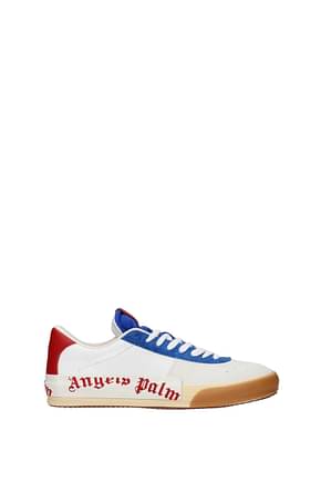 Palm Angels Sneakers Uomo Camoscio Beige Rosso