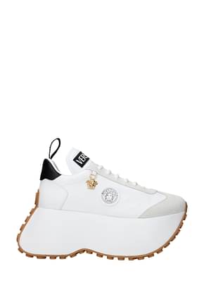 Versace Sneakers triplatform Donna Pelle Bianco Bianco Ottico