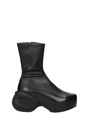 Givenchy टखने तक ढके जूते clog महिलाओं चमड़ा काली