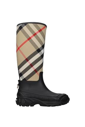 Burberry Boots Women Fabric  Black Beige