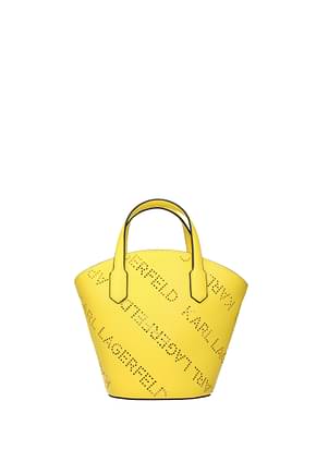 Karl Lagerfeld Handbags Women Leather Yellow Canary