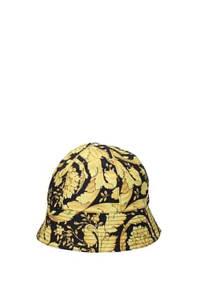 Versace Hats Men Polyamide Gold Black